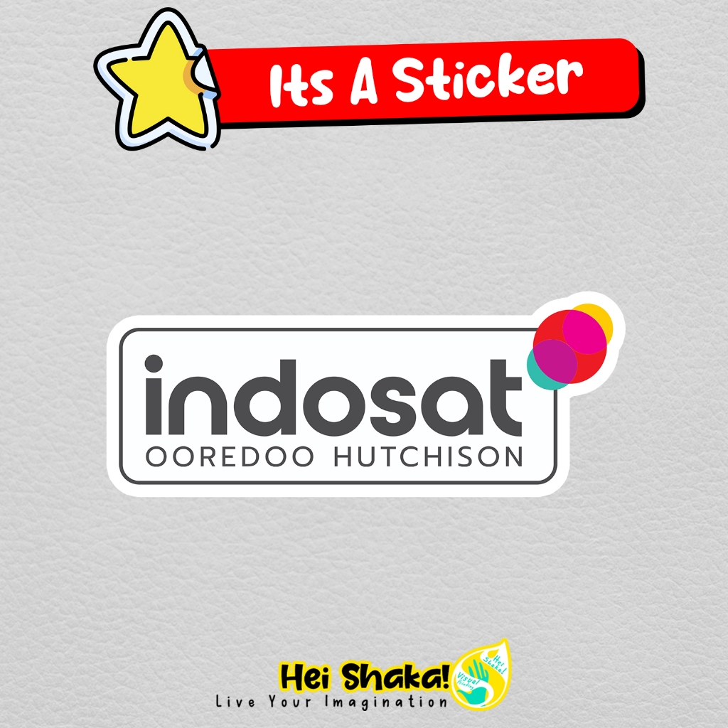 

Stiker Indosat Ooredoo Hutchison Sticker Operator Seluler Bahan Vinyl Anti Air