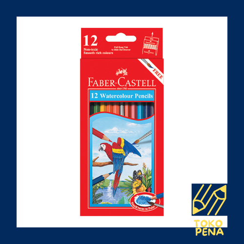 

FABER CASTELL water color pencil / pensil warna 12 warna / water colour pencil 12L 4462