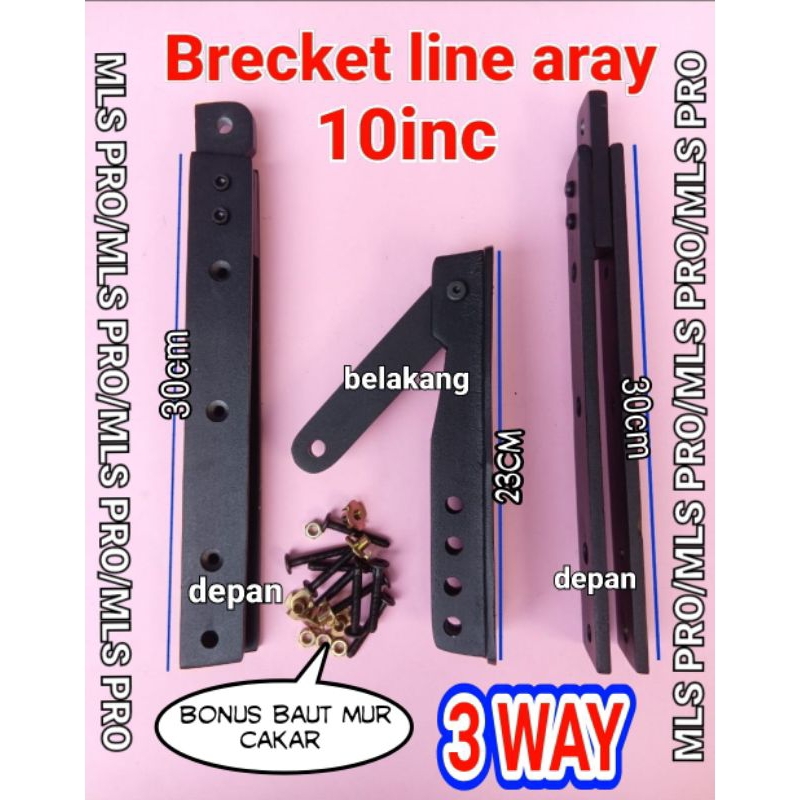 MURAH BRECKET LINE ARAY 10INC BAHAN ALUMINIUM/DIRAL