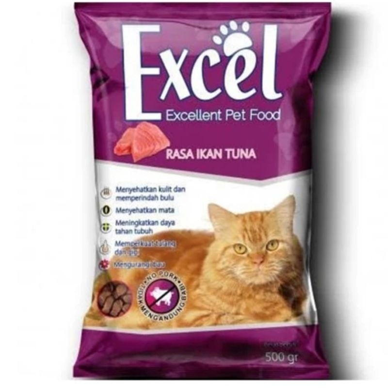 excel tuna ikan 1kg 2pcs fres pack | makanan kucing excel cat tuna 500gr dry food