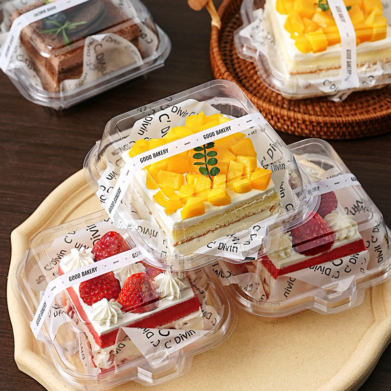 10pcs bento box bening mika box kue kotak bento dessert cake mika slice cake