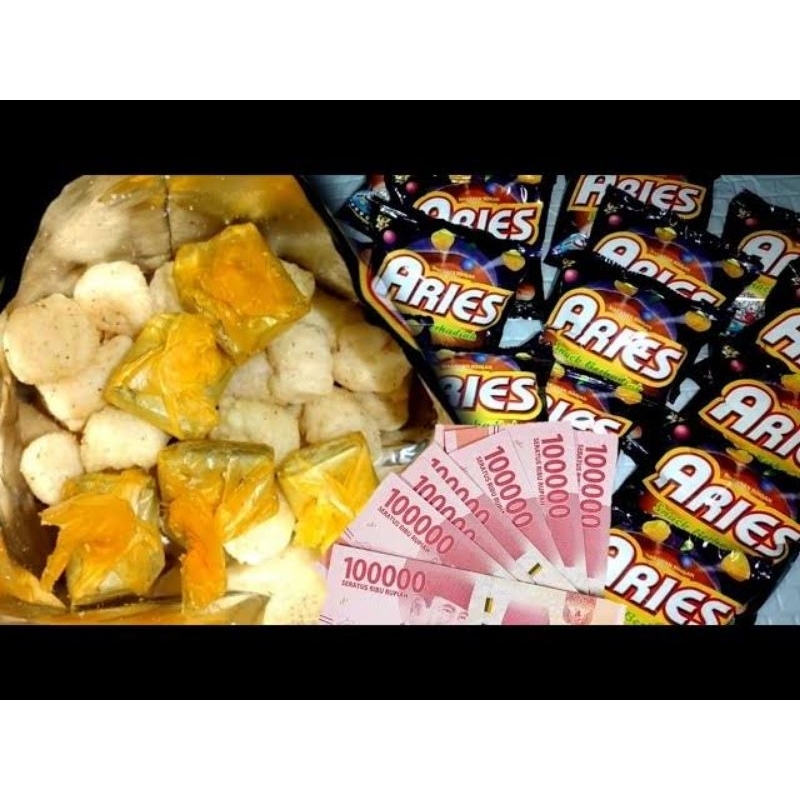 Ciki Aries berhadiah uang tunai - Ciki berhadiah uang - Isi 20 pcs