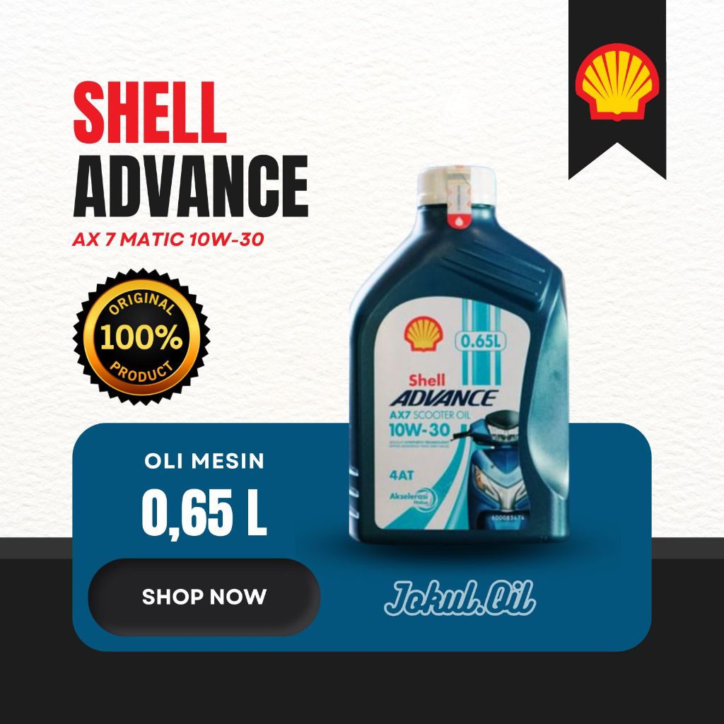 Oli Motor Honda Scoopy, Beat 2020 UP Shell AX7 1030 0,65L Original