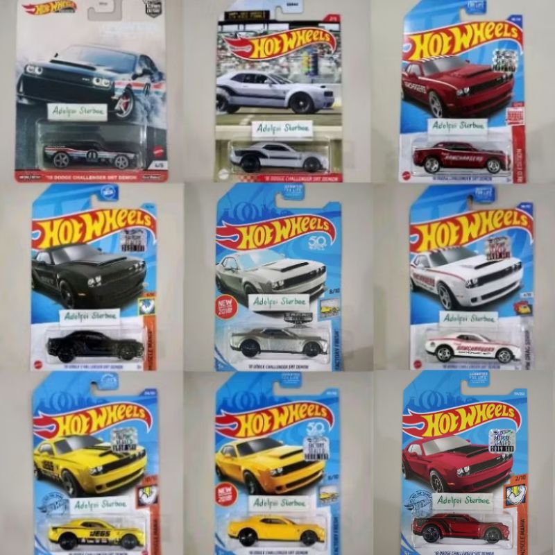 hotwheels hot wheels '18 dodge challenger srt demon factory sealed fresh 1/4 mile finals muscle mani