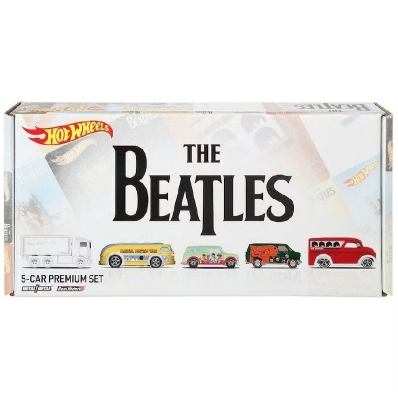 Hotwheels The Beatles Series Car Premium Set With Outer Box original Hot Wheels A Haulin' Gas truck 