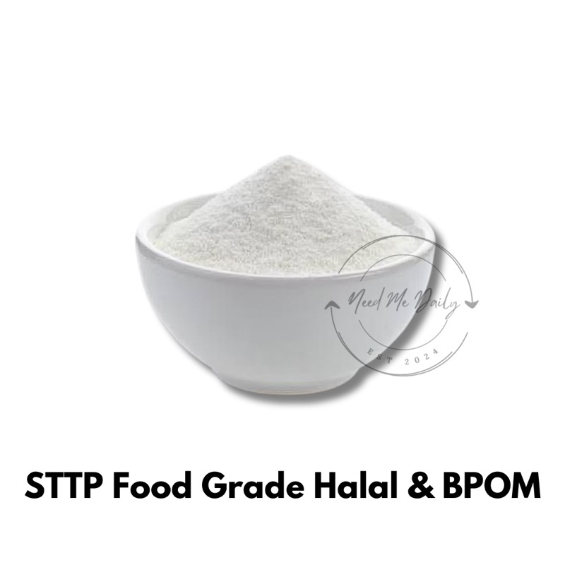 

STTP Food Grade Pengenyal Lontong 100gr 250gr 500gr | Sodium Tripoliphospat | Perenyah Gorengan Bakso Sosis Nugget Mie