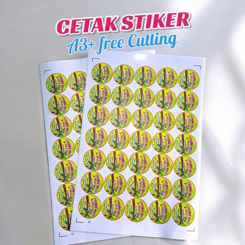 

Stiker Label A3+ Vinyl Cutting Kiss Cut