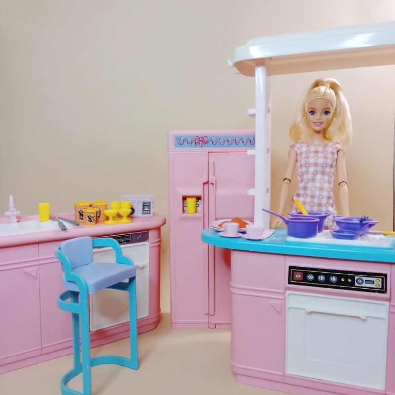Preloved Barbie Vintage Kitchen Playset 1993 | Mainan Perabotan Dapur Barbie