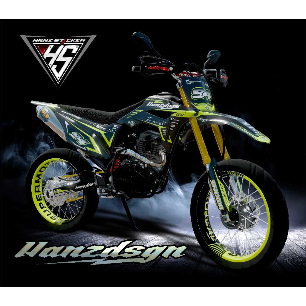 DECAL CRF 150 L FULLBODY KEREN STABILO HITAM STICKER FULLBODY