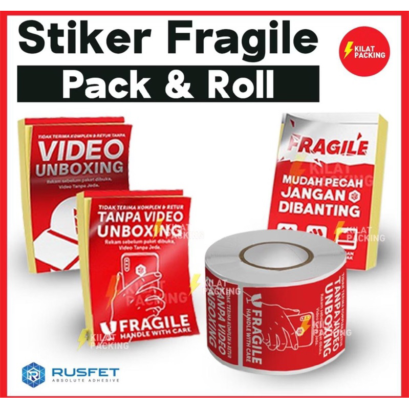 

Sticker Unboxing Fragile - Isi 500 pcs