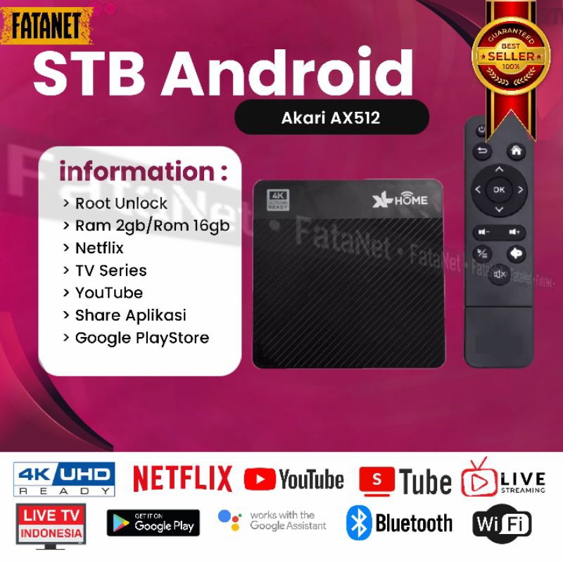 STB AX512 Android 10 RAM 2/16GB UNLOCK/ROOT Fullset