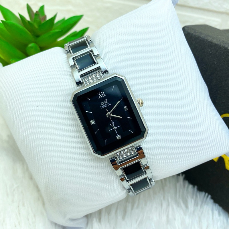 MIRETE Watch 238 Jam Tangan Wanita Rantai Keramik Elegan Mewah Casual Quartz Jam Tangan Cewek Rantai
