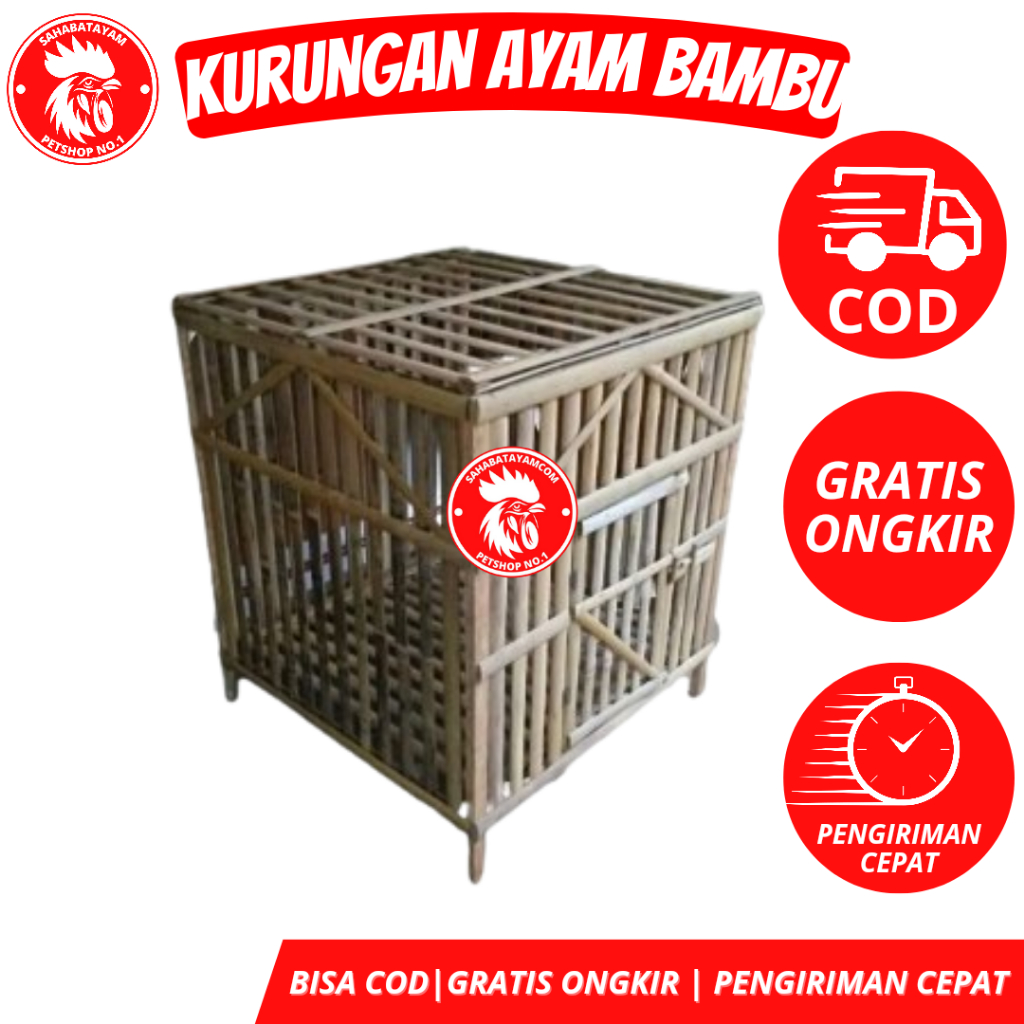 Kandang Bambu UK 70 X 70  Kandang Bambu Ayam Kandang Kandang Ayam Jago Kandang Ayam Bambu