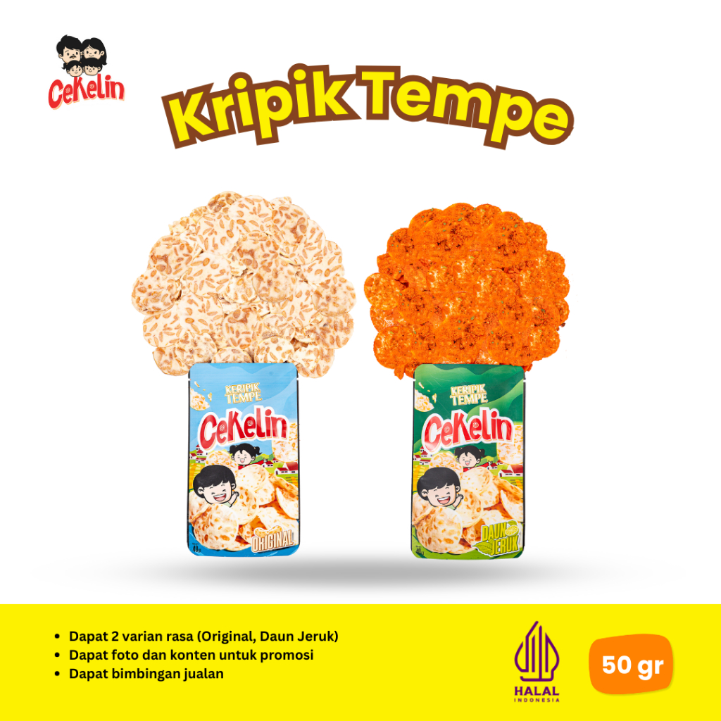 

CEKELIN Cemilan Keripik Tempe 40gr