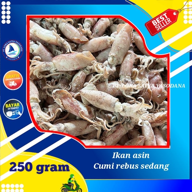 

ikan asin cumi rebus / sotong rebus sedang 250gram