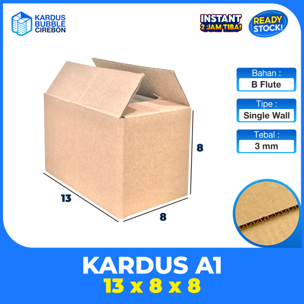 

kardus/box packing kecil polos luar dalam 13x8x8 cm