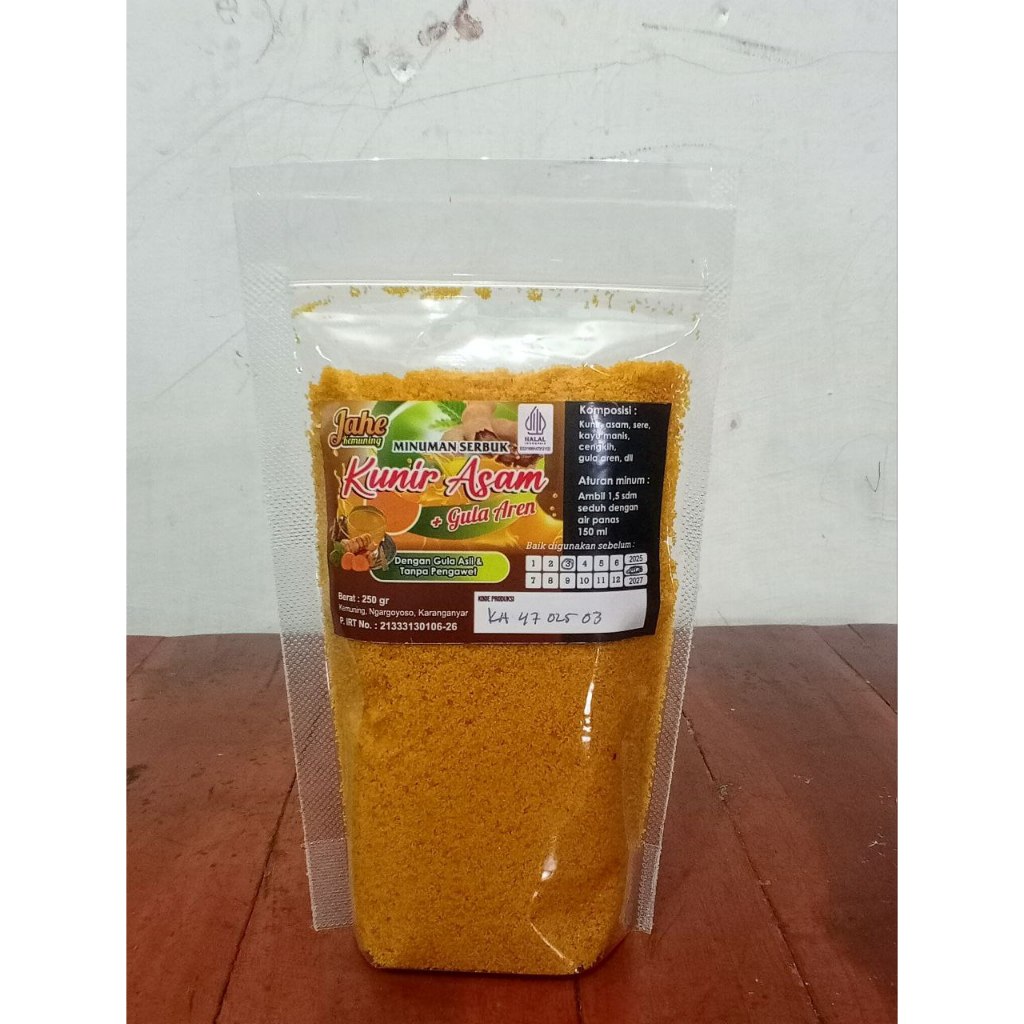 

minuman serbuk kunir asem