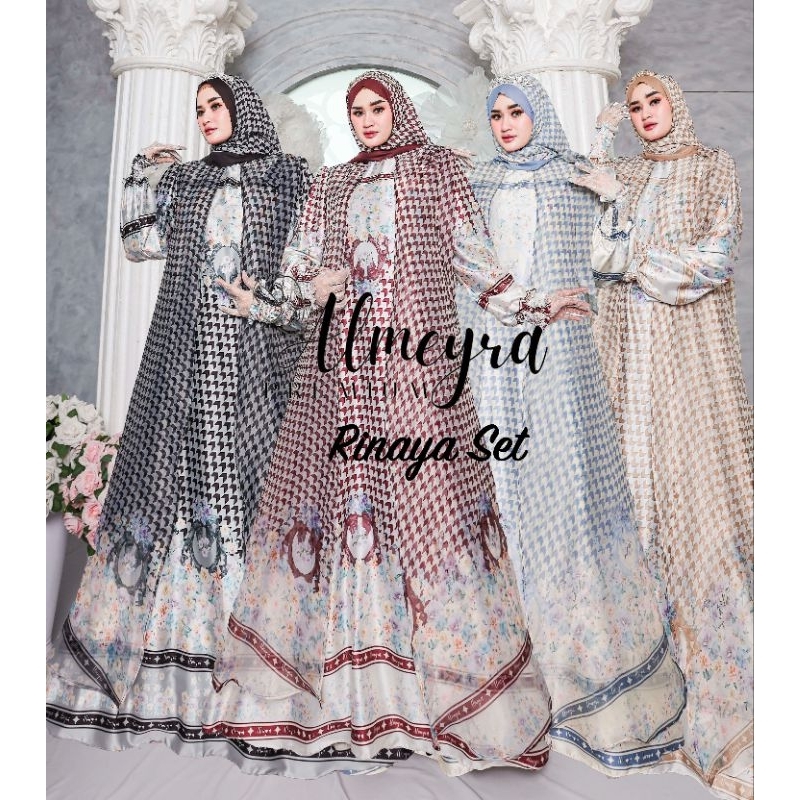 gamis aurel set jilbab syari Fiona rinaka by almeyra premium Mariani ORIGINAL/dress