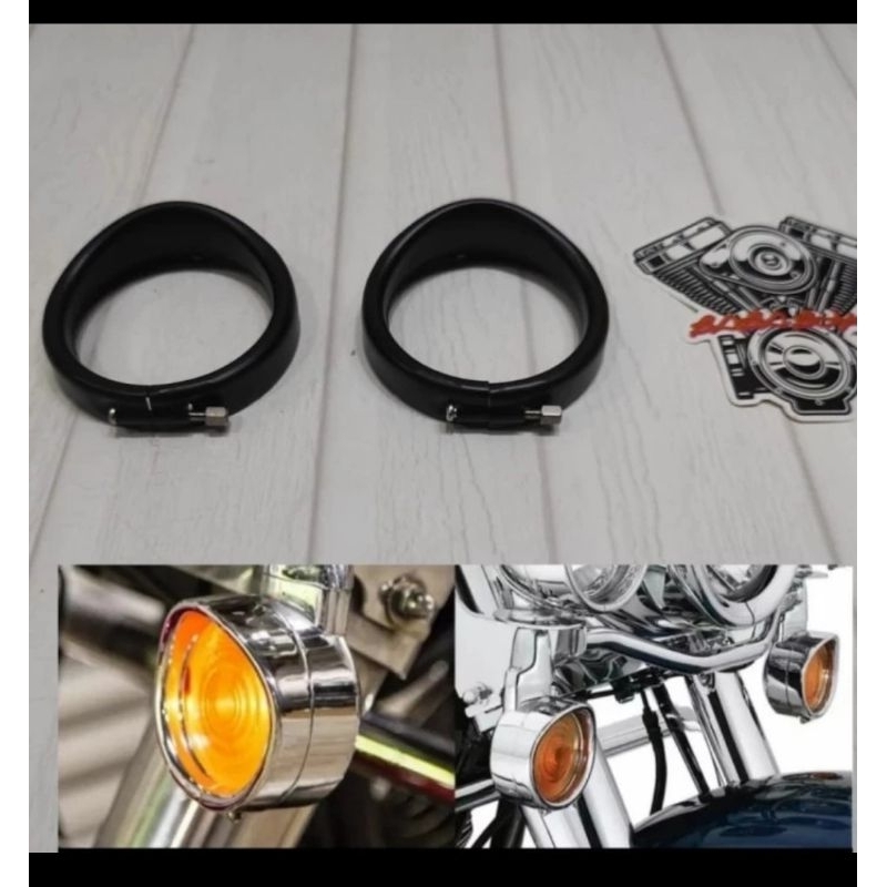 trim sen visor harley touring softail ring sen harley black