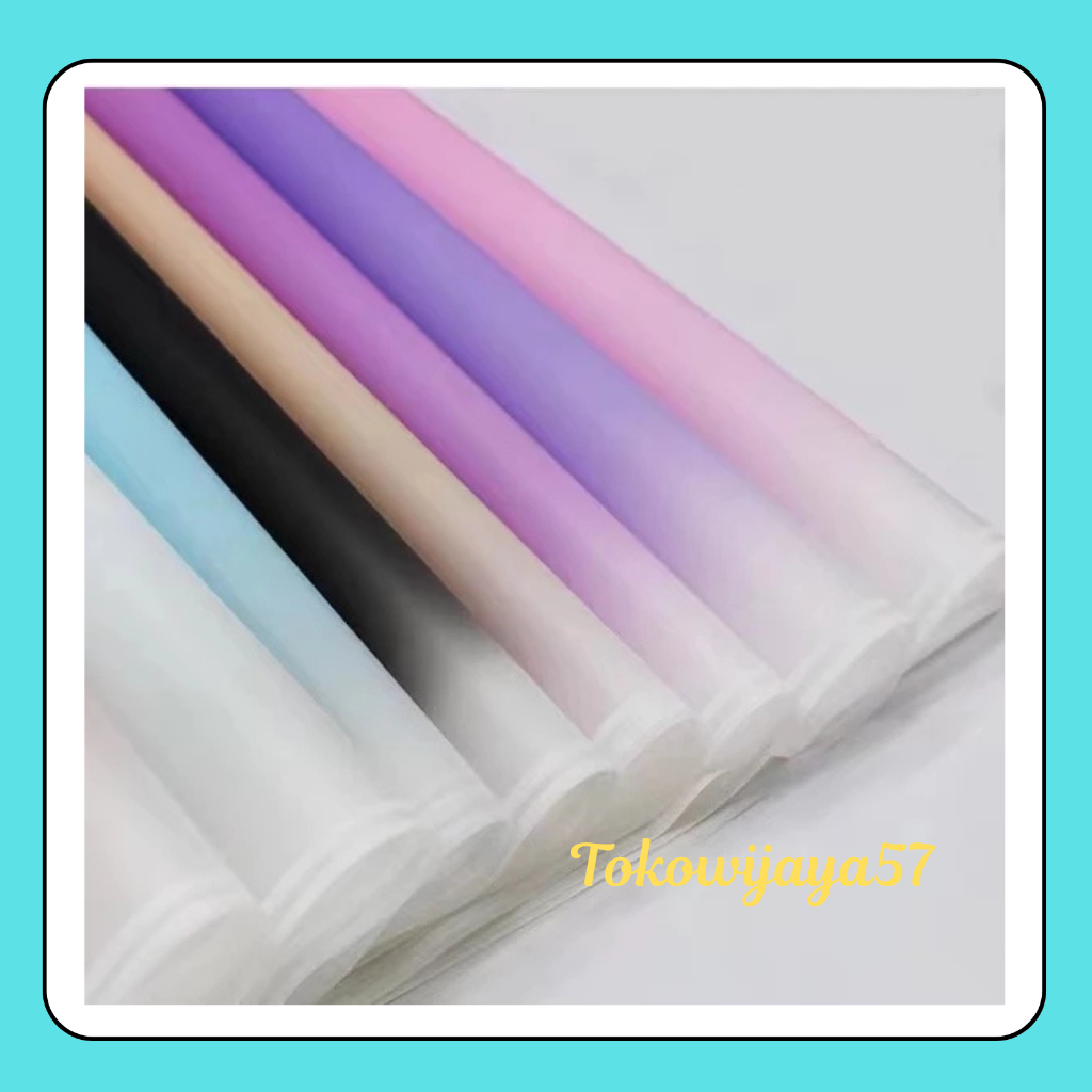 

Paper Gradient Color List Cellophane Kertas Buket Motif Gradasi List Pinggir Bunga Florist (58 x 58cm) - Ecer