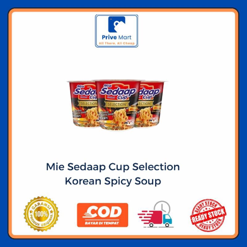 

Mie Sedaap Cup Selection Korean Spicy Soup 75g Prive Mart
