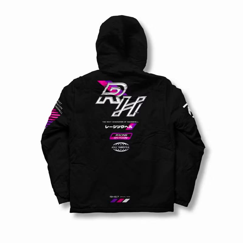 Jaket Racing Hell Warna Hitam Untuk Dewasa Pria dan Wanita Bahan Lotto