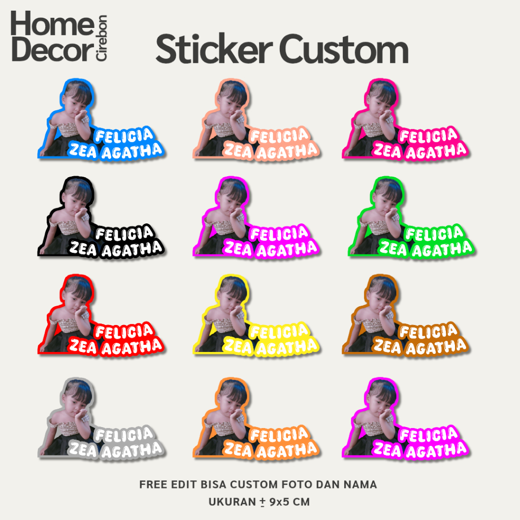 

sticker nama custom foto sticker foto sendiri sticker nama