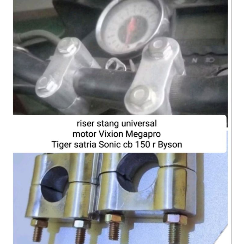 riser stang / pangkon klem stang universal motor Vixion Megapro Tiger satria Sonic cb 150R Byson