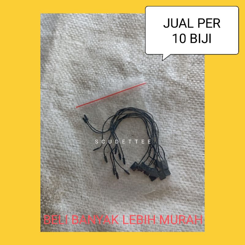 

Tali Hang Tag Hentek Hand Tag Loop Pin Lock Gantungan Merk Merek Brand Bahan Benang Bukan Plastik