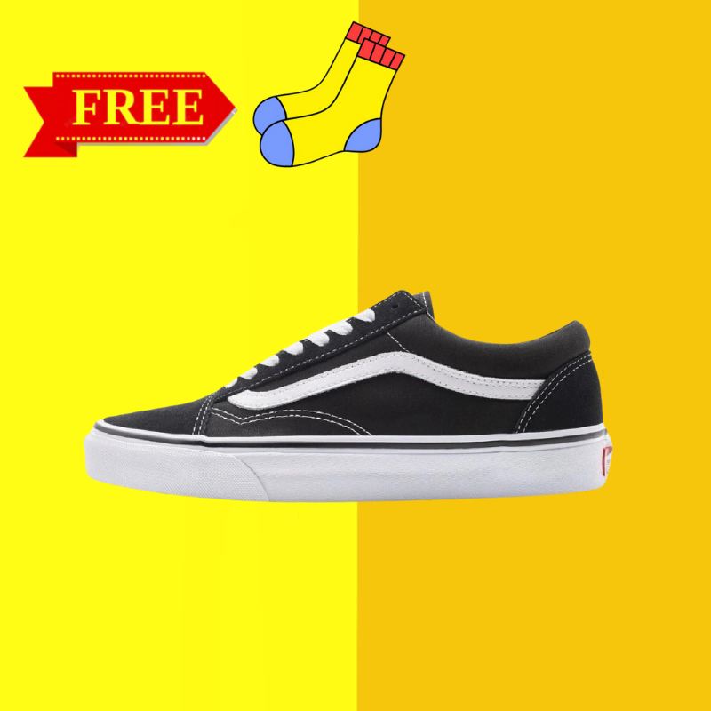 ASLI Sneakerbar Vans Old Skool Classic Black White Original Sepatu Vans 100% BNIB Authentic Sepatu s