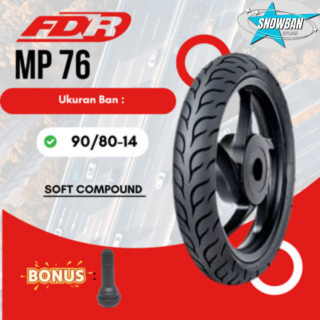 Ban Motor Racing Matic FDR MP76 Racing Ban Tubles 90/80-14 Depan Belakang Soft Compound MP 76
