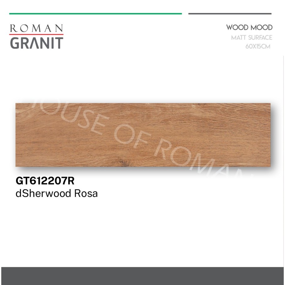 Roman Granit dSherwood rosa 60x15 / roman granit dSherwood walnut / granit kayu / keramik kayu / lan