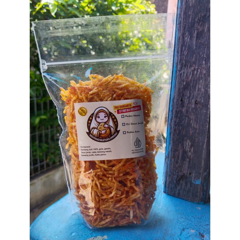 

kentang mustofa/kentang mustofa ummah/cemilan/ kentang viral/termurah/200gr/pedas manis/ori daun jeruk