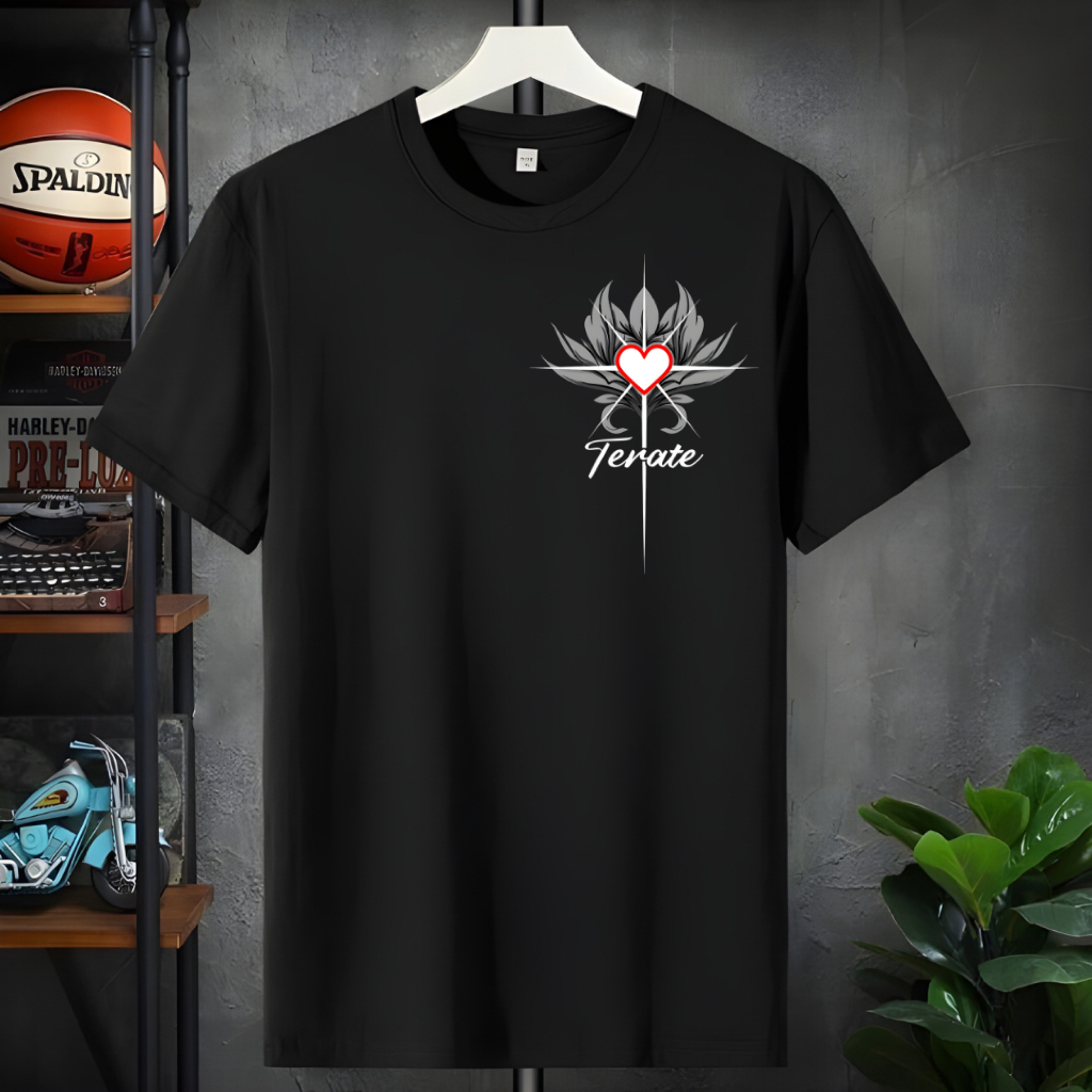 Promo Kaos Distro PSHT Katun Combed 24s Terate Desain Elegan Bunga Lotus Pria Wanita Bisa COD Bonus 