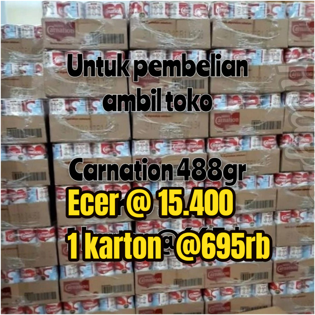 CARNATION SUSU KENTAL MANIS KALENG NESTLE 1dus 488grx48 carnation 1dus