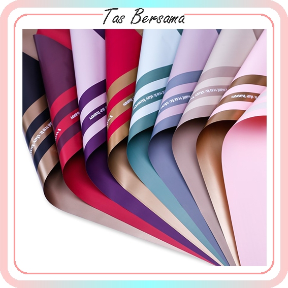 

Kertas Buket Bunga List Line Garis Cellophane Flower Wrapping Paper Cellophane KB6056