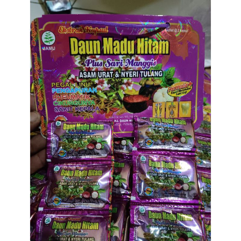 Daun Madu Hitam Kapsul Asam Urat Original