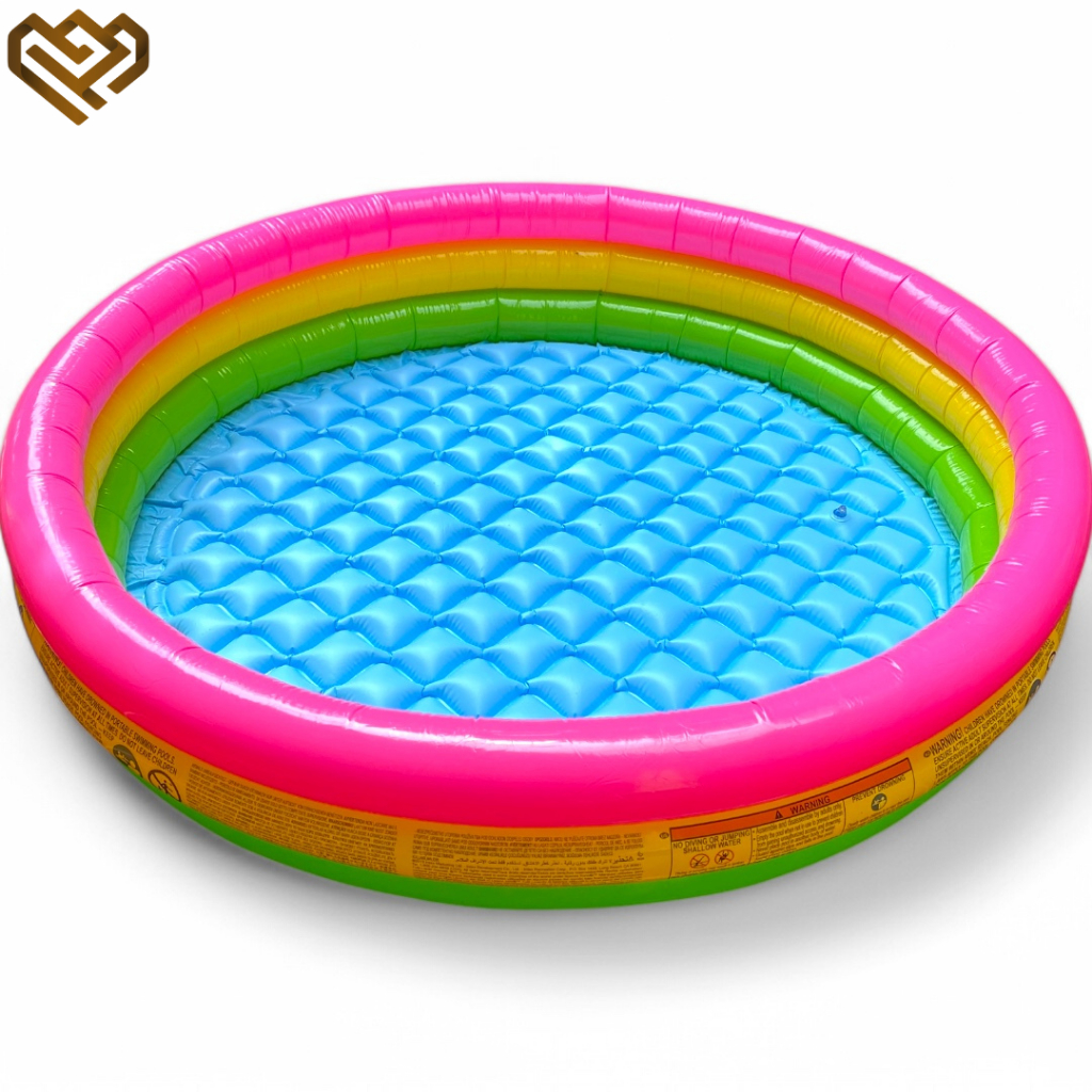 KOLAM RENANG ANAK  -  KOLAM RENANG ANAK PELANGI BESAR 147x33 CM INTEX - KOLAM RENANG KOTAK 120X90X35