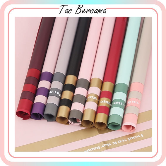 

(1 PACK ISI 20 LEMBAR) Kertas Buket Bunga List Line Garis Cellophane Flower Wrapping Paper Cellophane KB6056