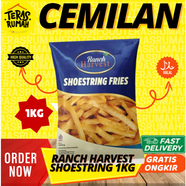 

RANCH HARVEST SHOESTRING FRIES KENTANG GORENG 1KG