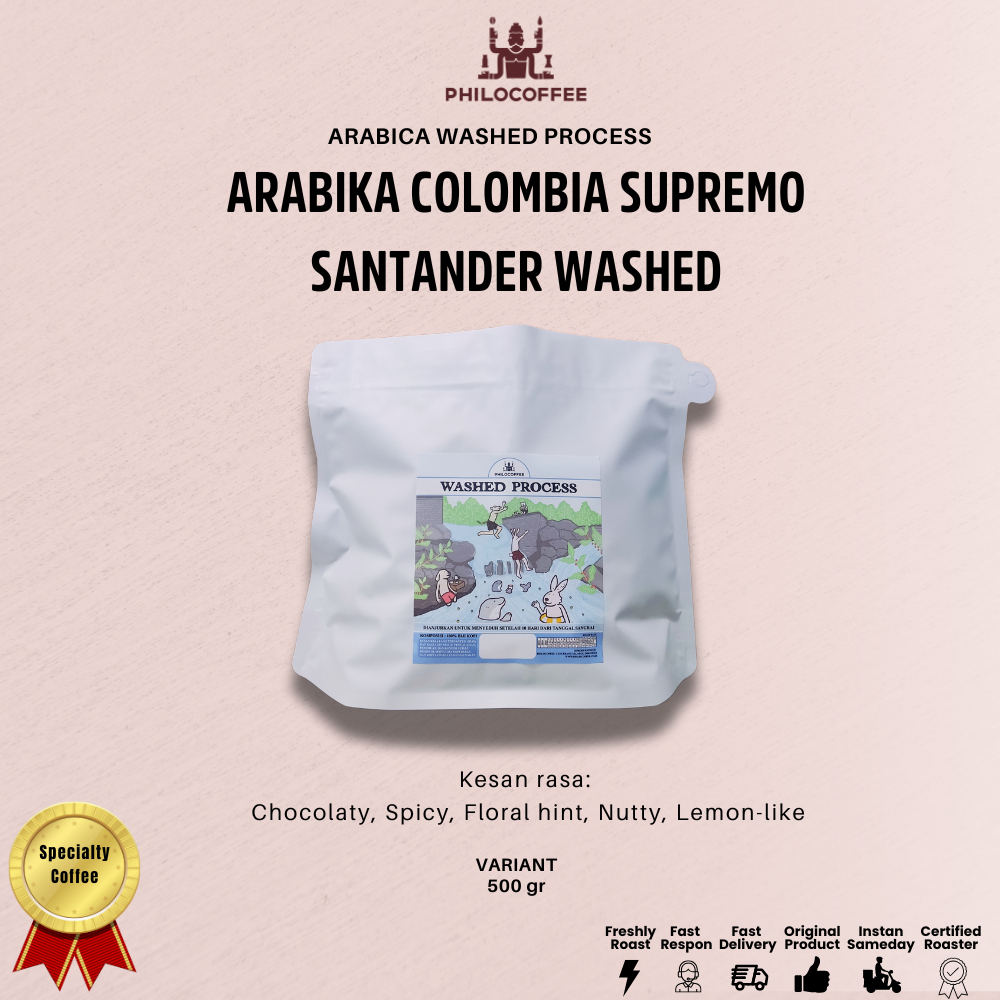 

Biji Kopi Arabika Colombia Supremo Santander Washed | Kopi Import | Arabica Coffee - 500gr