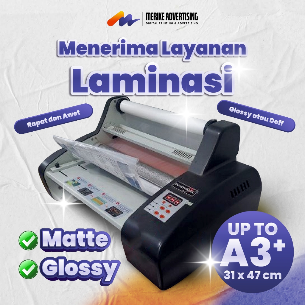 

LAYANAN LAMINASI BISA UNTUK POSTER, KARTU NAMA, BROSUR dan lain-lain