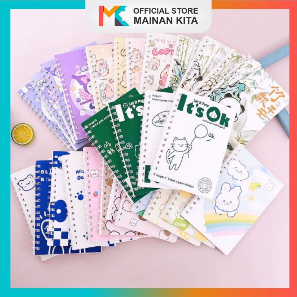 

MK638 Buku Tulis Ring Motif A5 / Buku Catatan Ukuran A5 Buku Diary