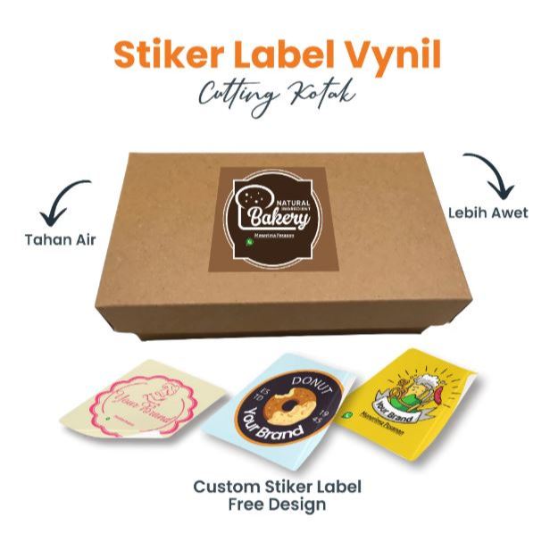 

AREEFAH.PROJECT Cetak Stiker Kotak Anti Air Sticker Label Makanan Kotak Kemasan Produk Bahan Vinyl ( Satuan )