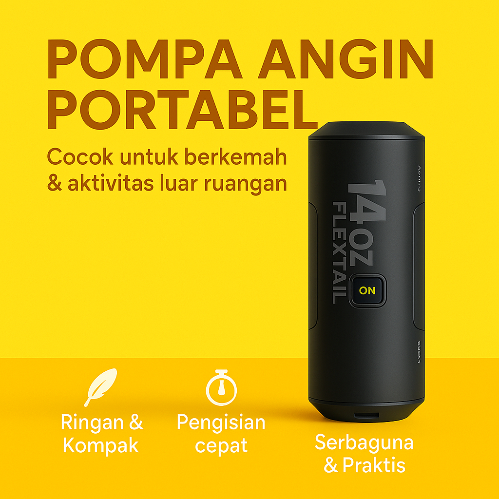 Flextail ZERO PUMP- Pompa angin terkecil di dunia, pompa angin elektrik portabel, mengisi angin untu