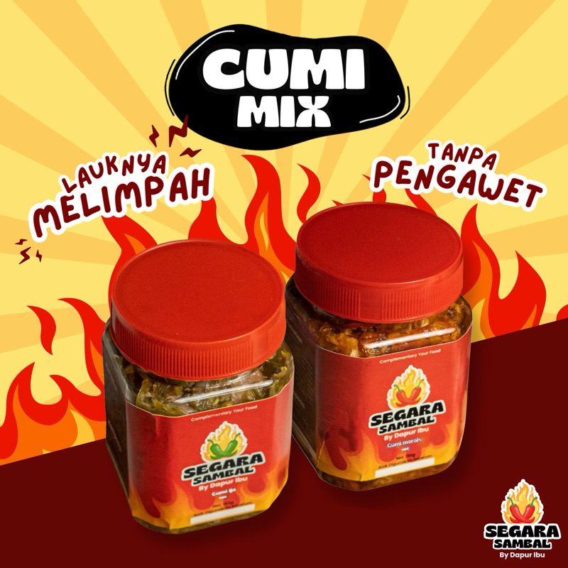 

Segara Sambal-Sambal Cumi mix- Cumi Cabe Merah dan Cumi Cabe Ijo- Sambal Kemasan-Makanan Siap Saji