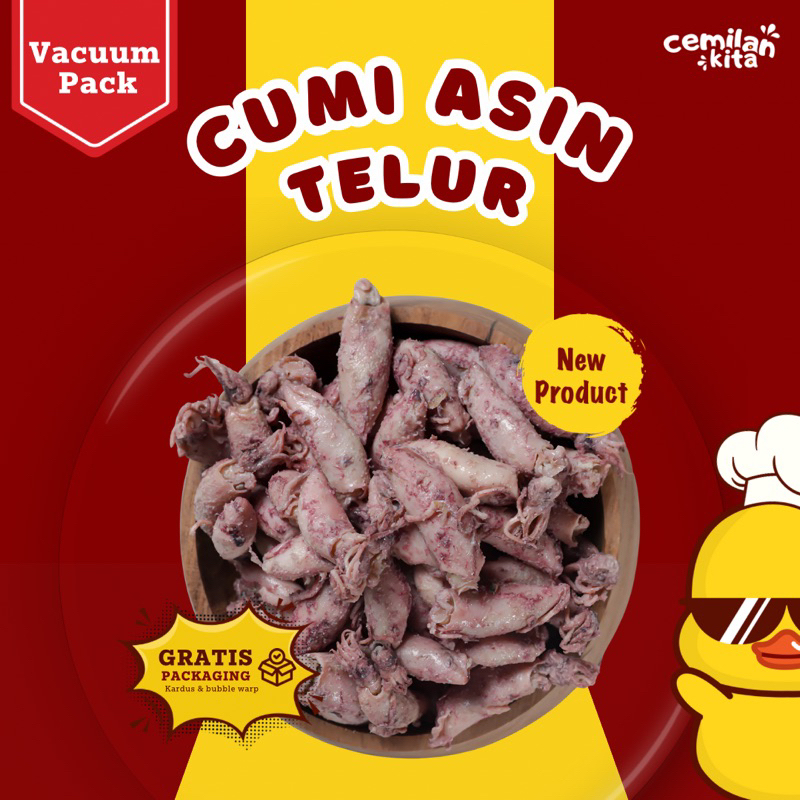 

Cumi Asin Telur - Cumi asin premium || Vacuum Pack || Frozen