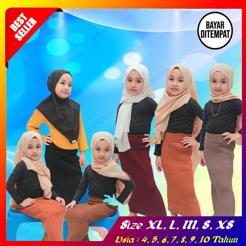 Rok Span rajut anak/ Rok rajut Anak perempuan /rok pensil rajut anak / rok fashion style