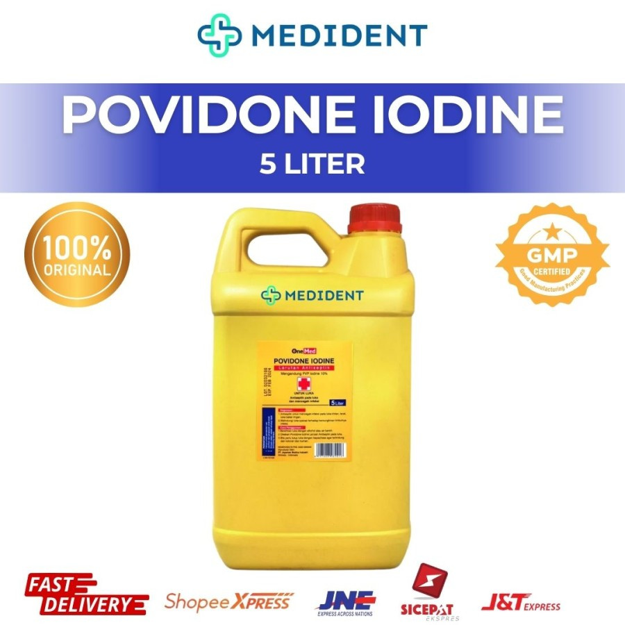 Povidon Iodine 5 Liter /Betadine 5 Liter/ Povidone Iodine / Betadine / Obat Luka / Antiseptik Luka