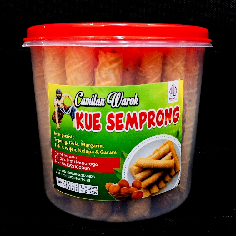 

Kue Egg Roll Semprong Tradisional Rasa Wijen Kemasan Toples 250gr